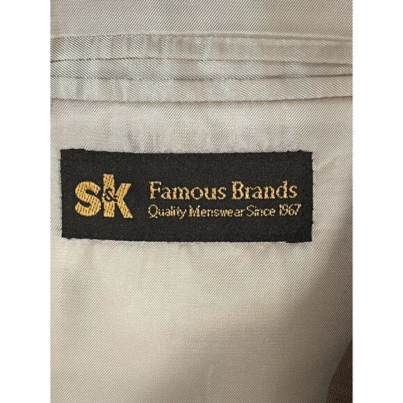 Kilburne and Finch 48R Gray Blue Pinstripe Blazer Casual Sport Coat Jacket - Picture 14 of 15